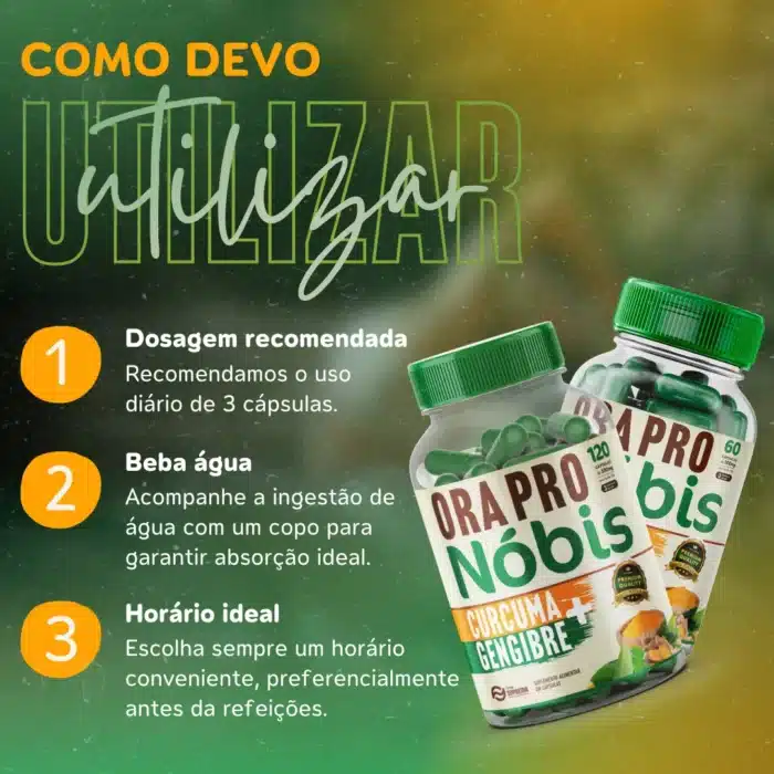 Combo 3 Orapro Nóbis + Cúrcuma + Gengibre 630mg - 360 Caps - Imagem 6