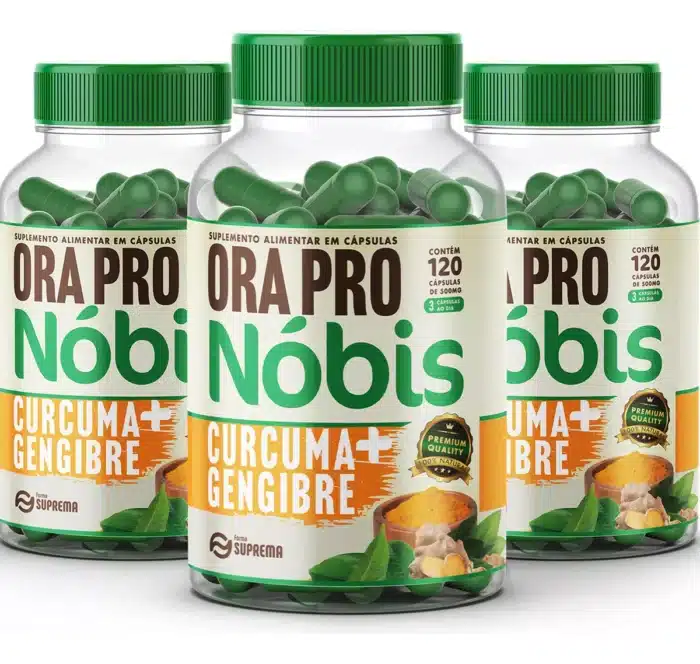 Combo 3 Orapro Nóbis + Cúrcuma + Gengibre 630mg - 360 Caps - Imagem 1